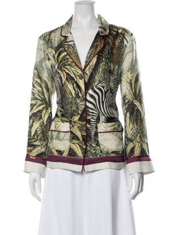 Pre-owned F.r.s For Restless Sleepers Silk Animal Print Pajamas In Multicolor