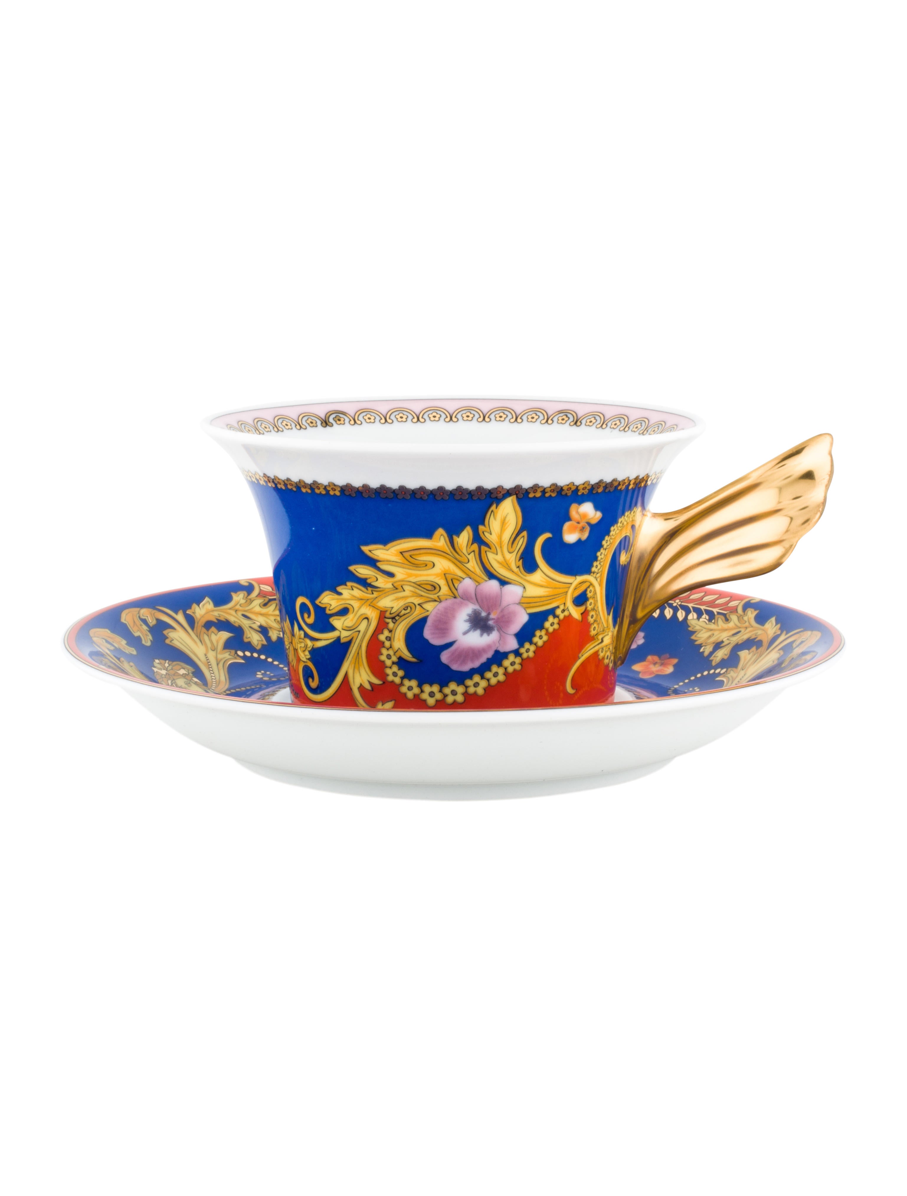 Versace x Rosenthal Teacup and Saucer Set Tabletop And Kitchen