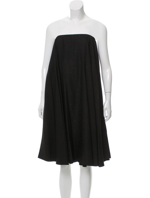 Rosetta Getty Strapless Tent Dress Black