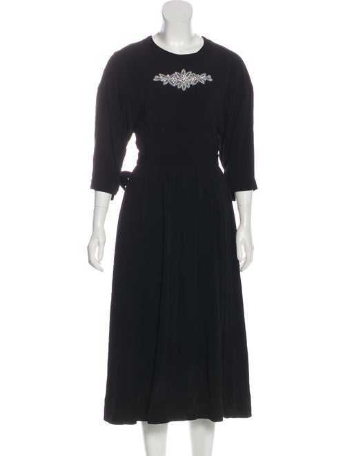 Rosetta Getty Long Sleeve Maxi Dress Black