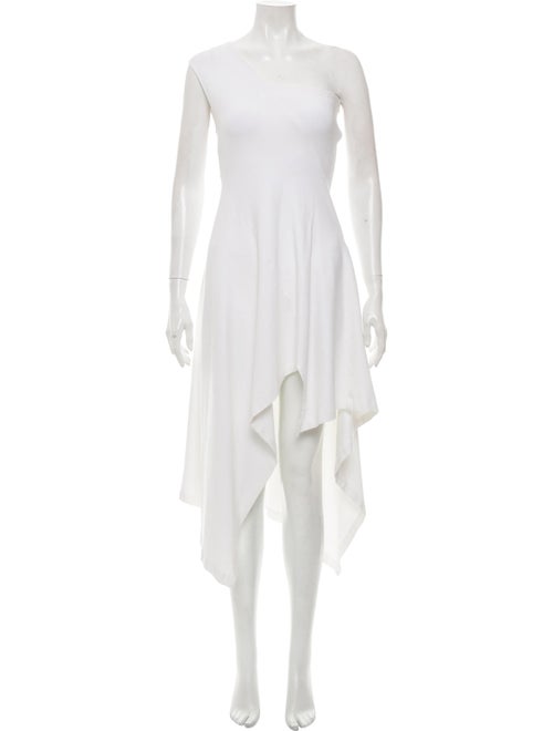 Rosetta Getty One-Shoulder Asymmetrical Dress Whit
