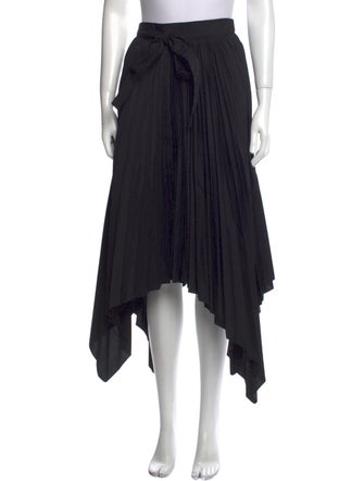 Rosetta Getty Pleated Accents Midi Length Skirt