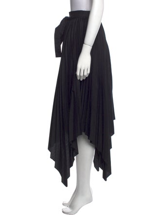 Rosetta Getty Pleated Accents Midi Length Skirt