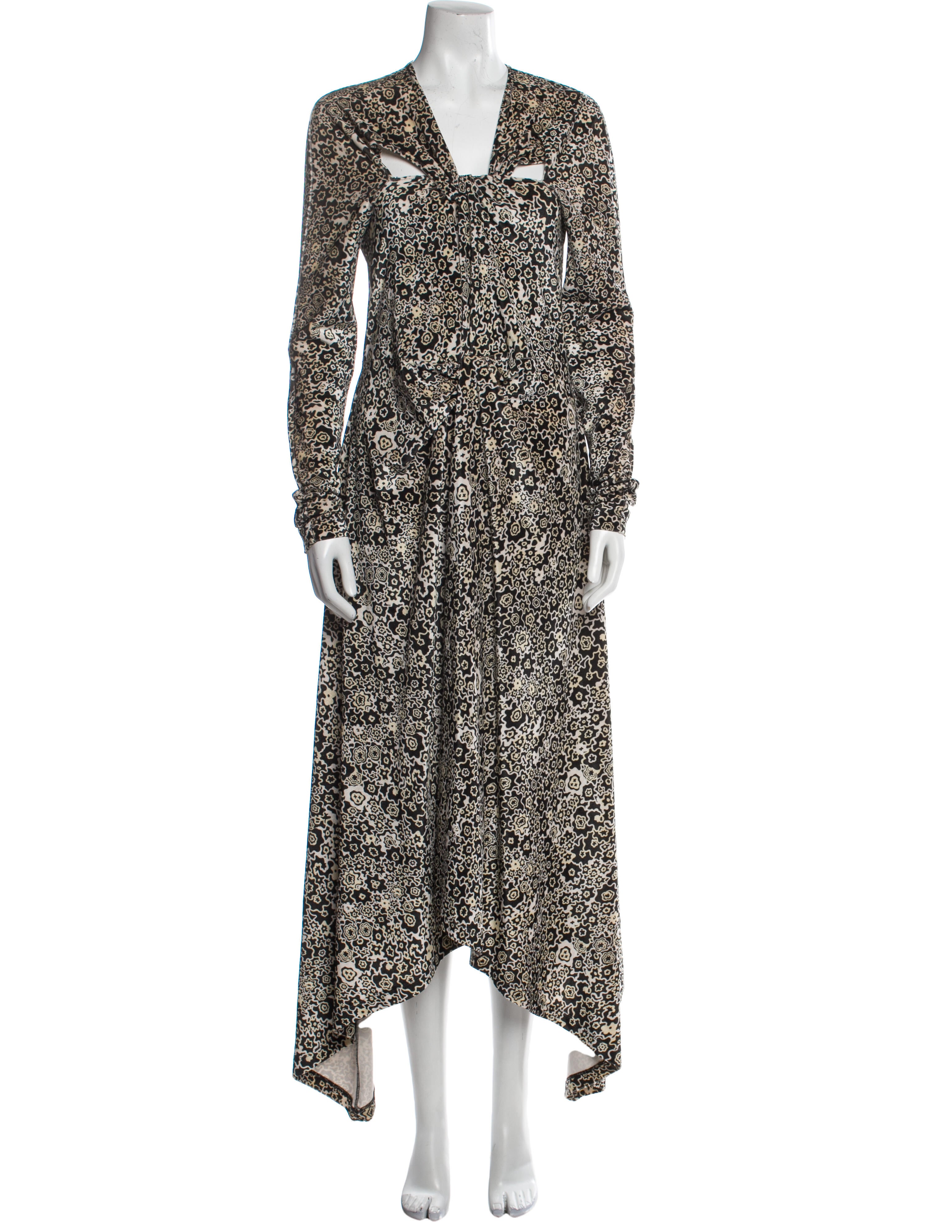 Rosetta Getty Floral Print Long Dress