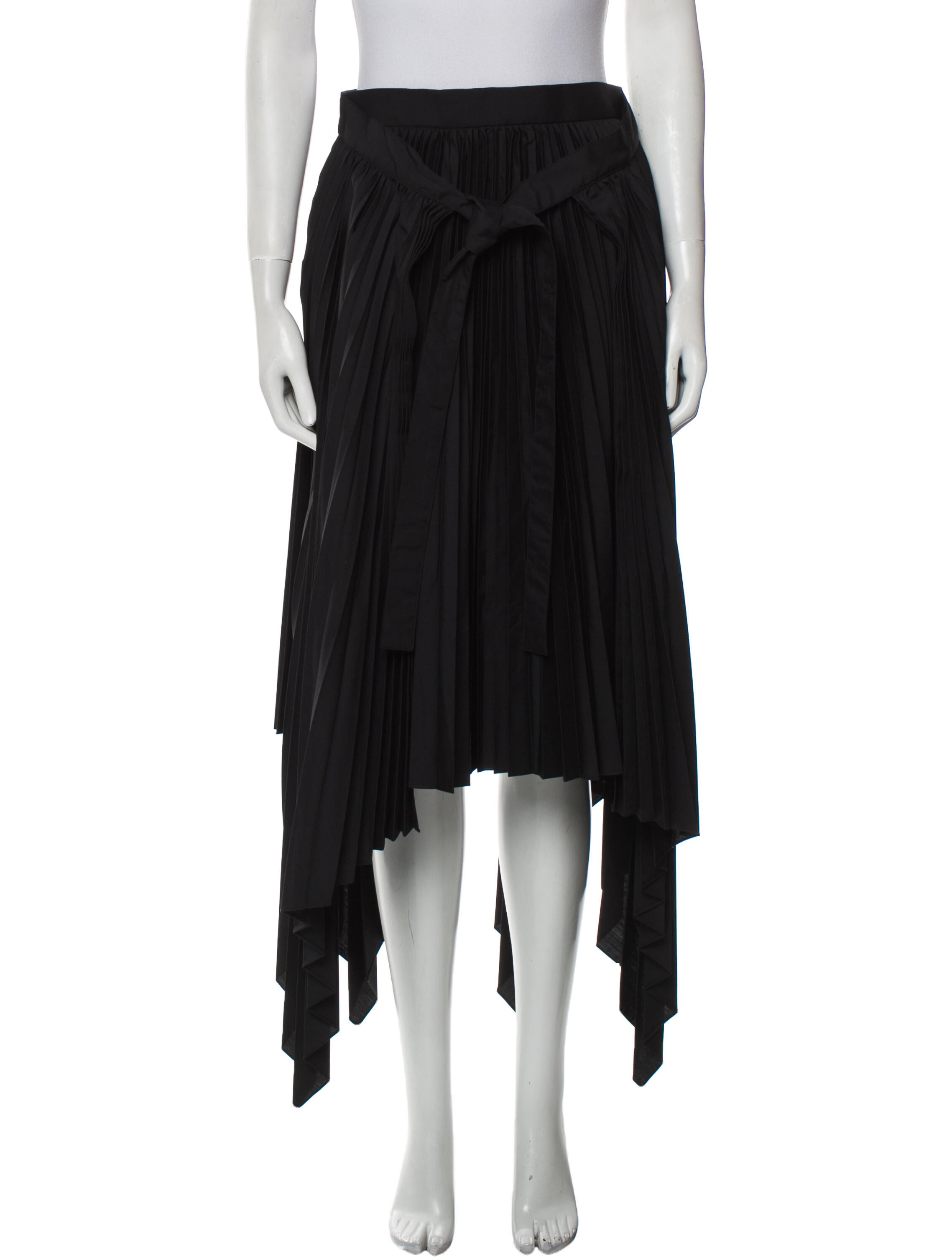 Rosetta Getty Pleated Accents Long Skirt