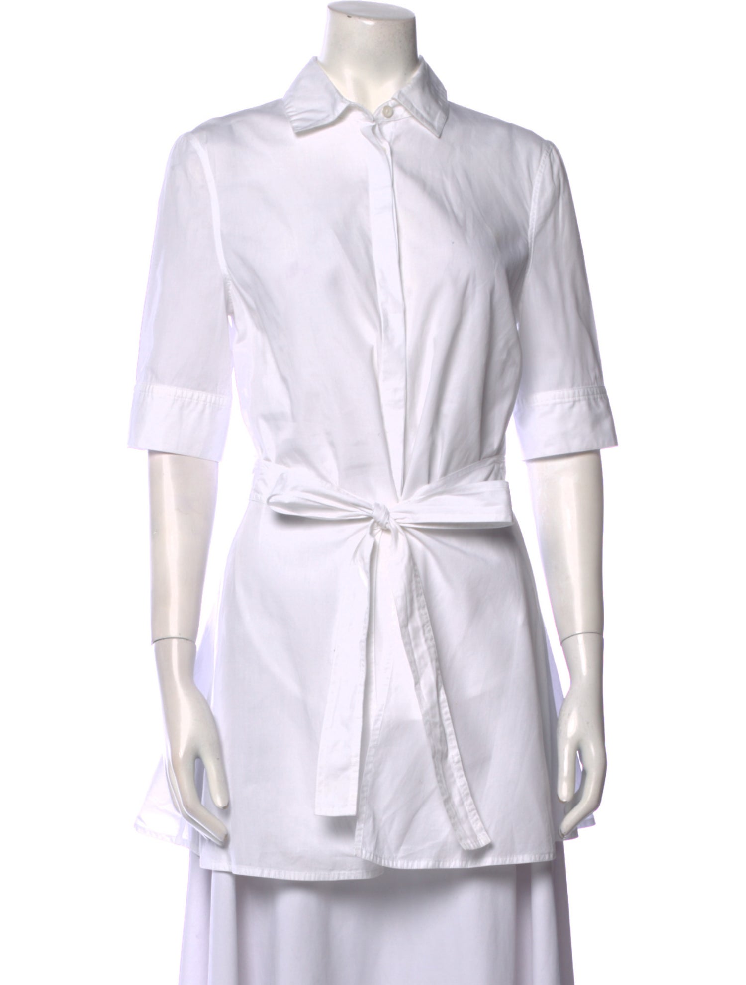 Rosetta Getty Three-Quarter Sleeve Button-Up Top