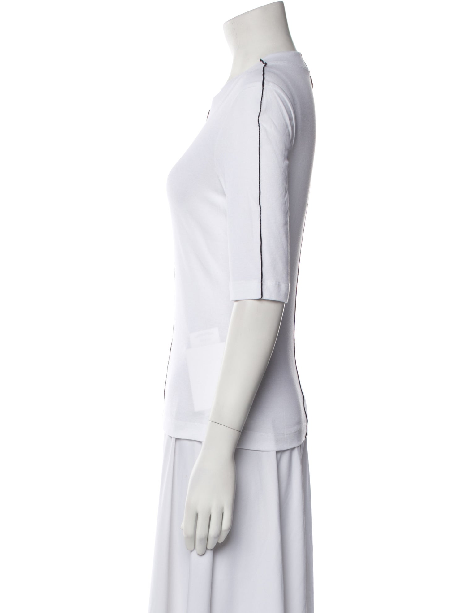 Rosetta Getty Crew Neck Three-Quarter Sleeve Top w/ Tags