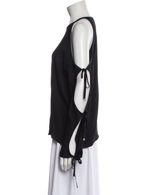 Rosetta Getty Scoop Neck Long Sleeve Blouse