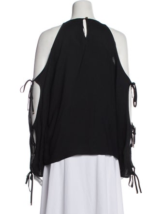 Rosetta Getty Scoop Neck Long Sleeve Blouse