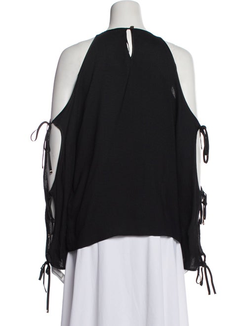 Rosetta Getty Scoop Neck Long Sleeve Blouse