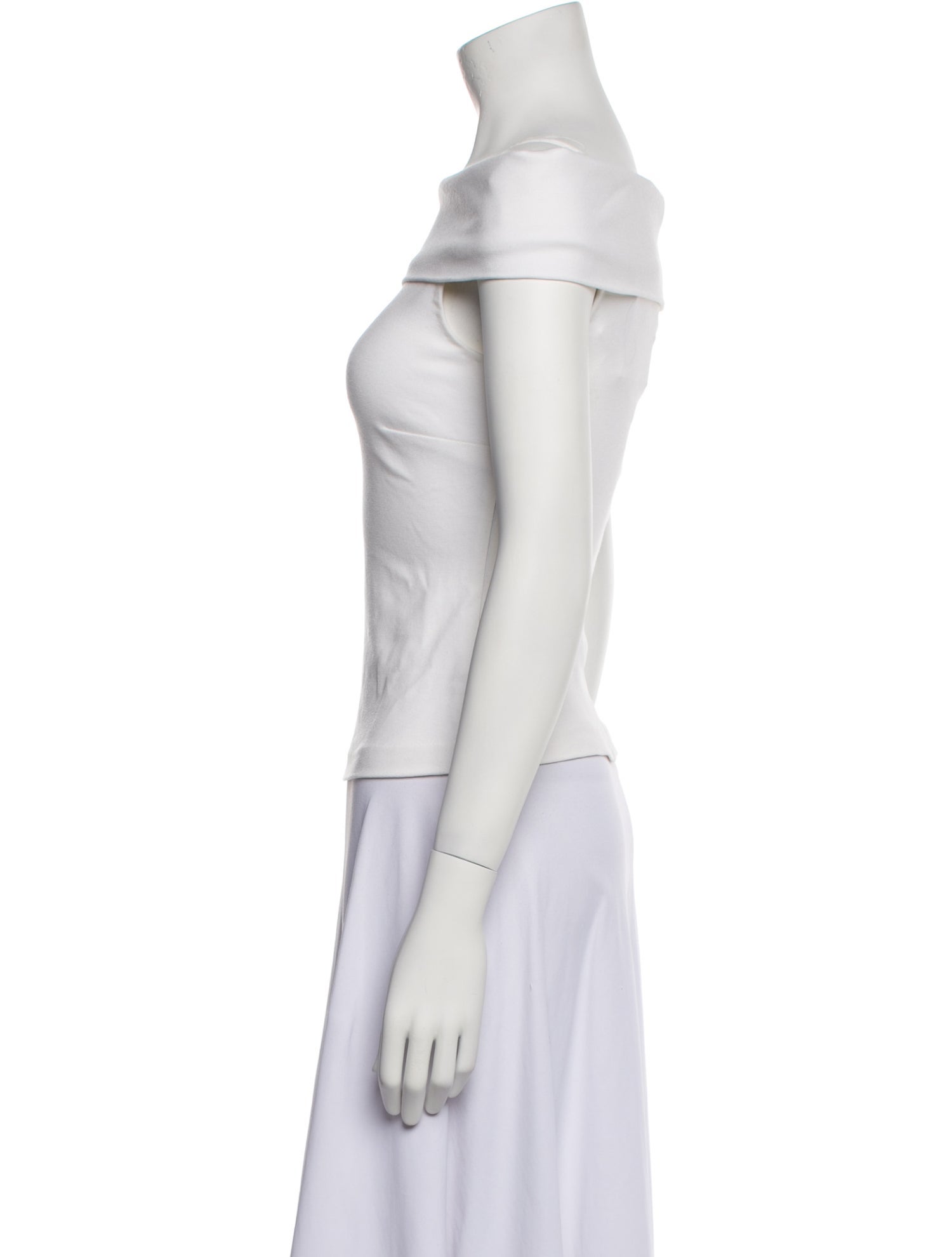 Rosetta Getty Off-The-Shoulder Short Sleeve Blouse