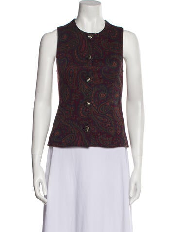 Rosetta Getty Jackets Paisley Print Vest XS