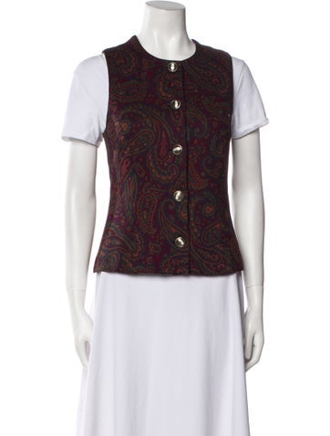 Rosetta Getty Jackets Floral Print Vest XL