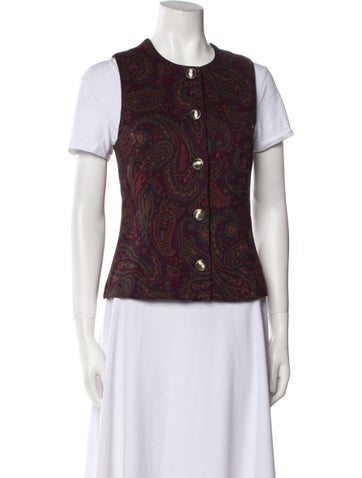 Rosetta Getty Jackets Floral Print Vest XL