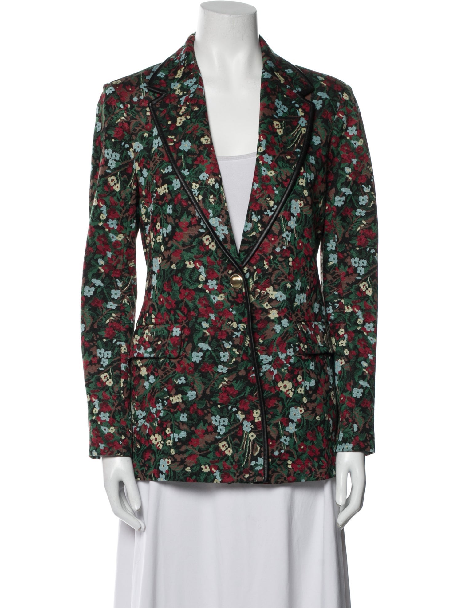 Rosetta Getty Floral Print Blazer