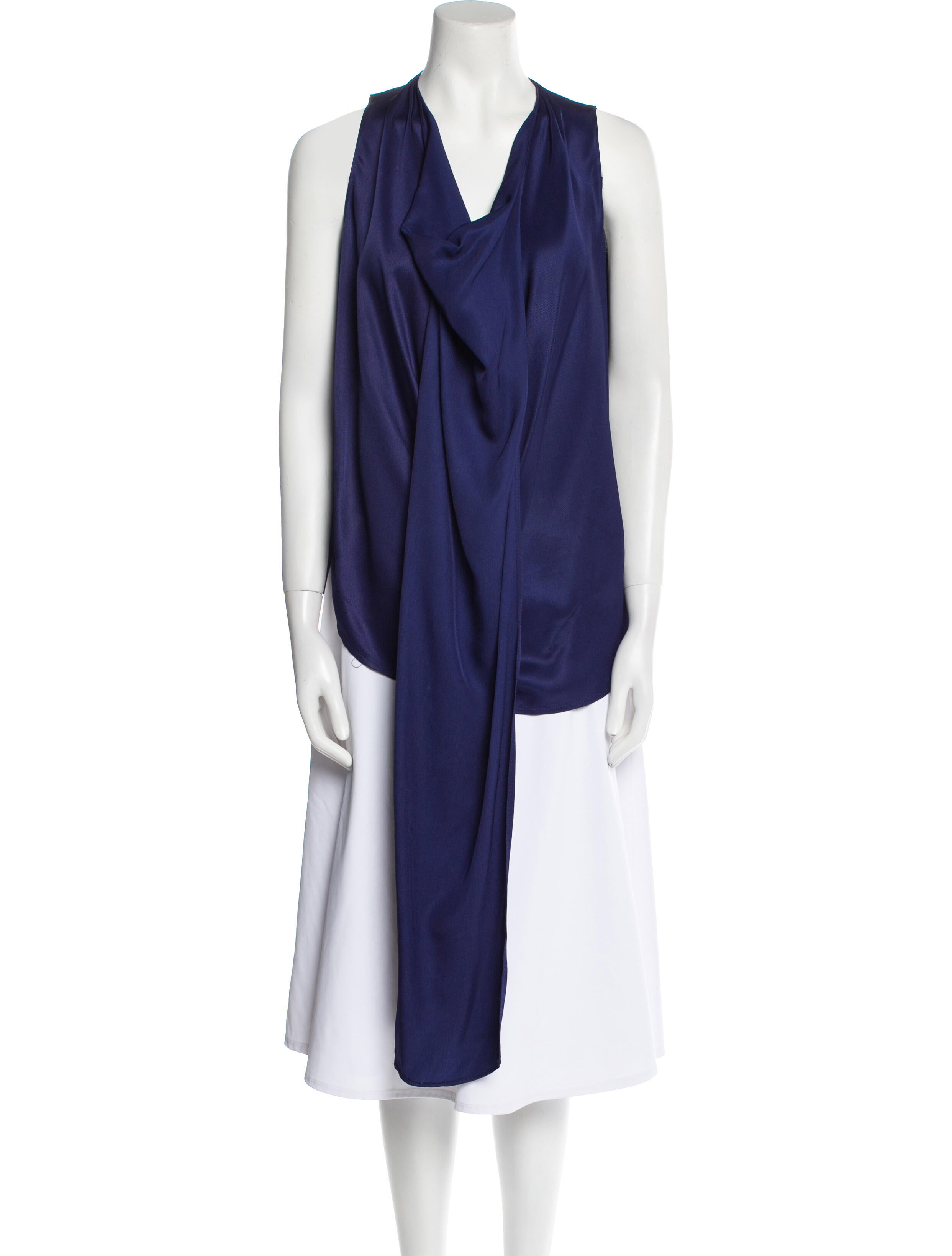 Rosetta Getty Cowl Neck Sleeveless Tunic