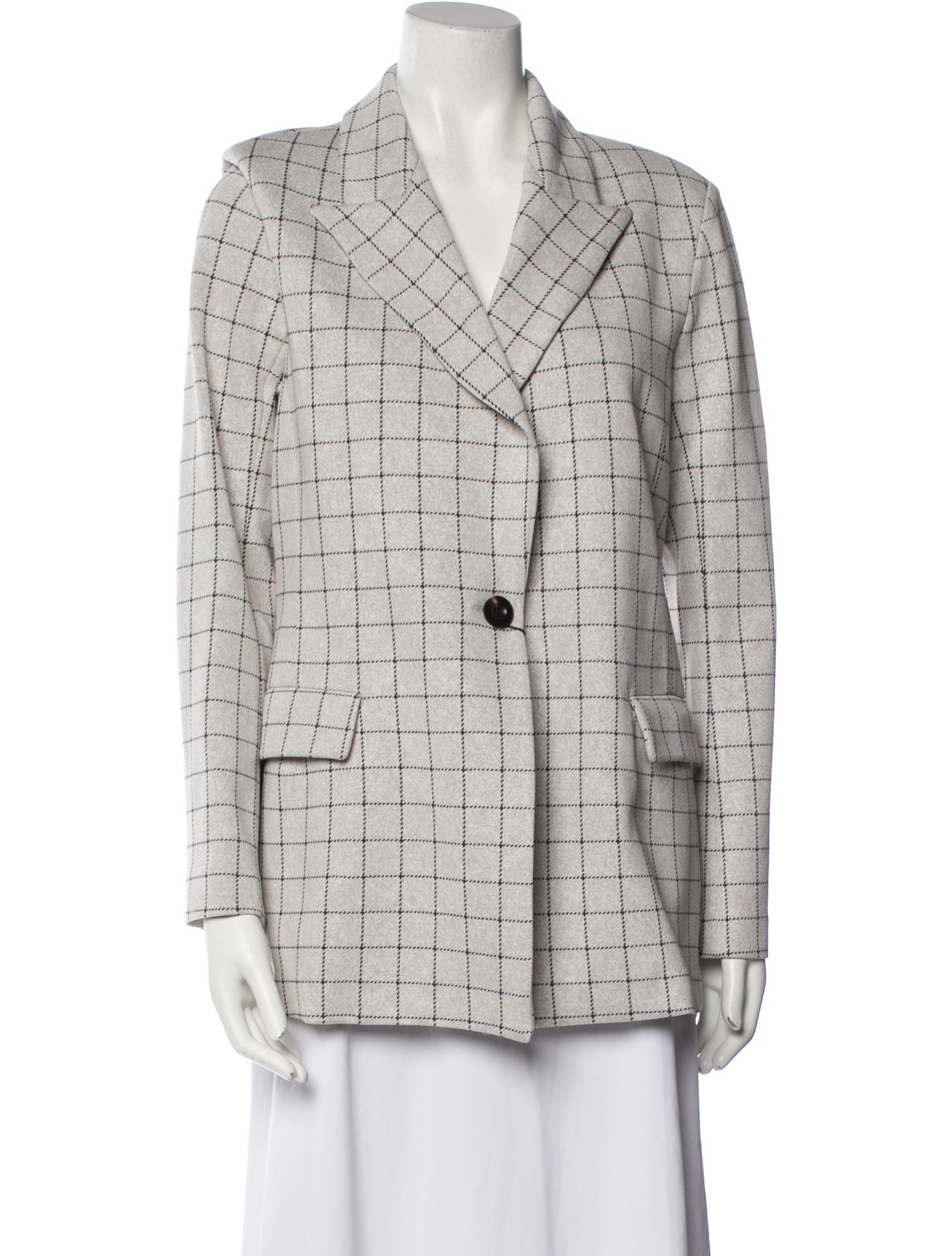 Rosetta Getty Plaid Print Blazer w/ Tags