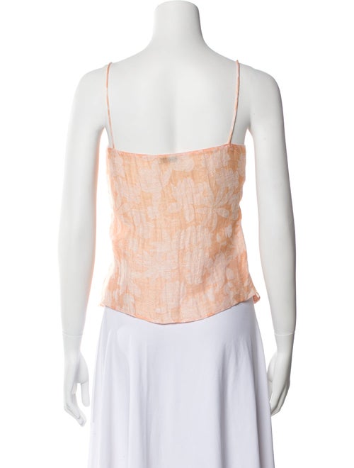 Rosetta Getty Printed Square Neckline Crop Top