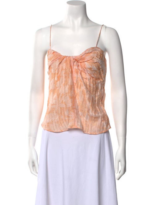 Rosetta Getty Square Neckline Sleeveless Crop Top