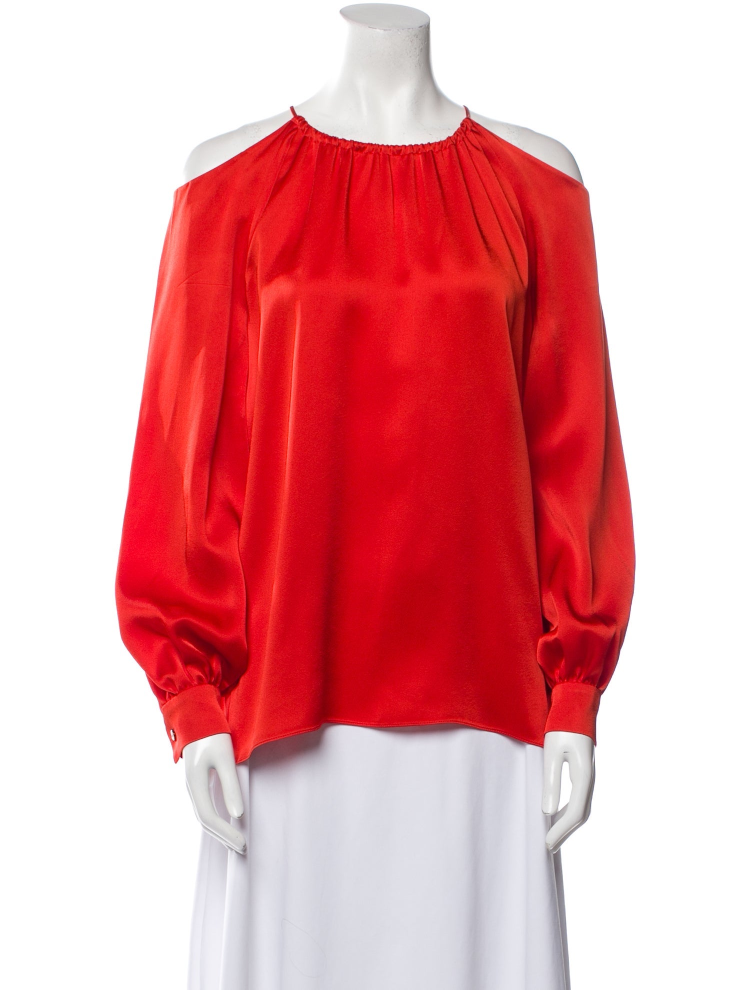 Rosetta Getty Silk Crew Neck Blouse