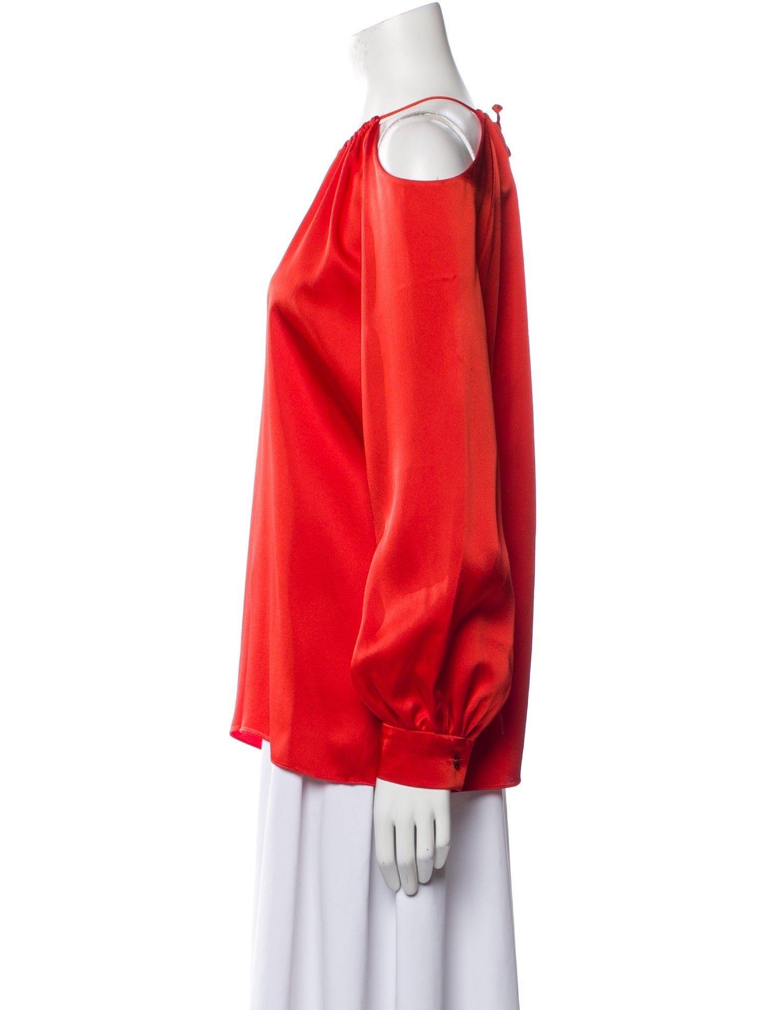 Rosetta Getty Silk Crew Neck Blouse