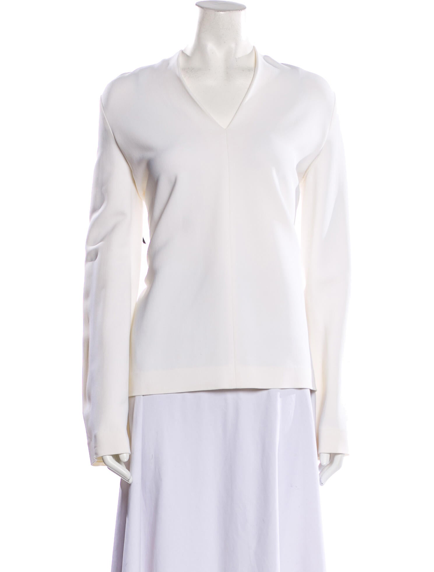 Rosetta Getty V-Neck Long Sleeve Sweatshirt