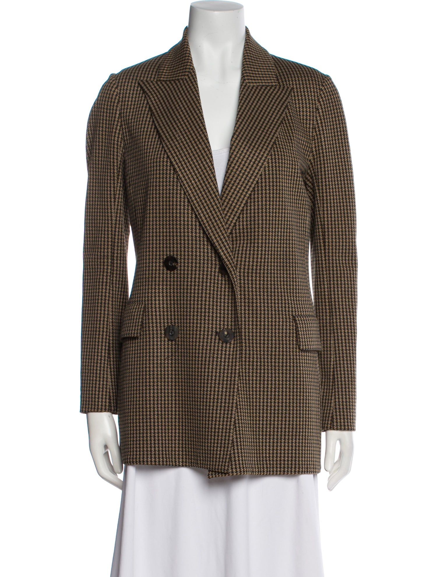 Rosetta Getty Nylon Plaid Print Blazer