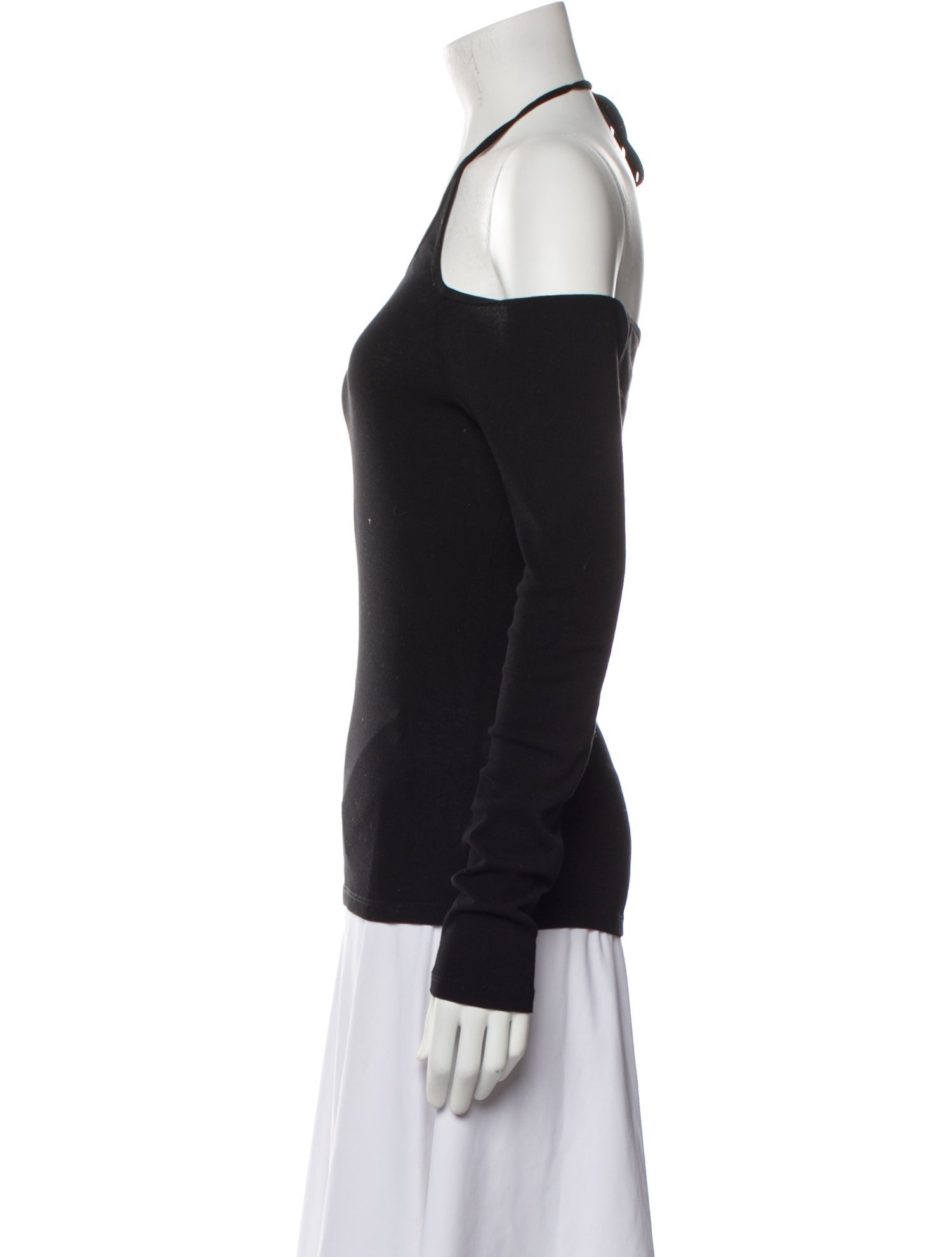 Rosetta Getty Halterneck Long Sleeve Top