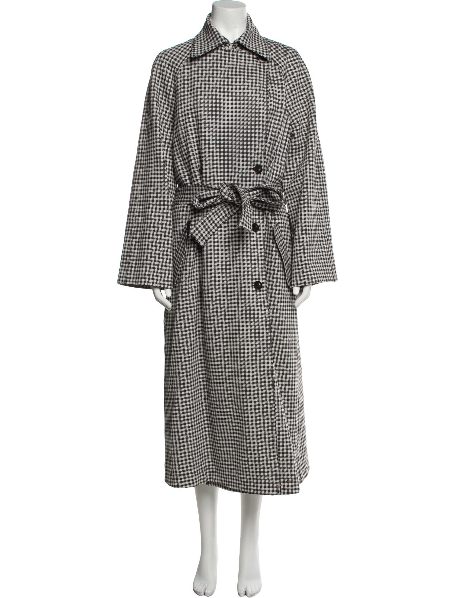 Rosetta Getty Virgin Wool Plaid Print Coat w/ Tags