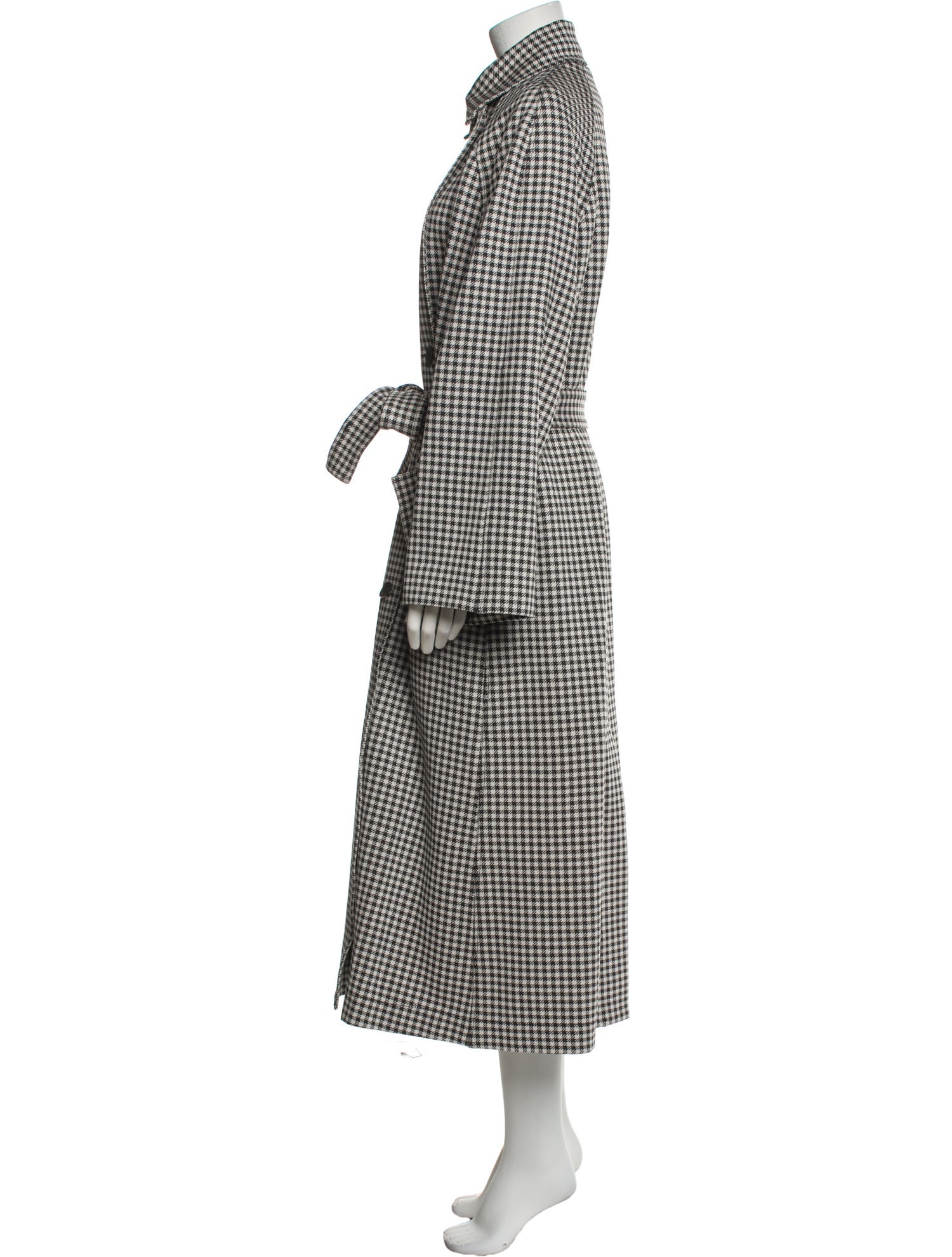 Rosetta Getty Virgin Wool Plaid Print Coat w/ Tags