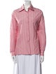 Rosetta Getty Striped Long Sleeve Button-Up Top