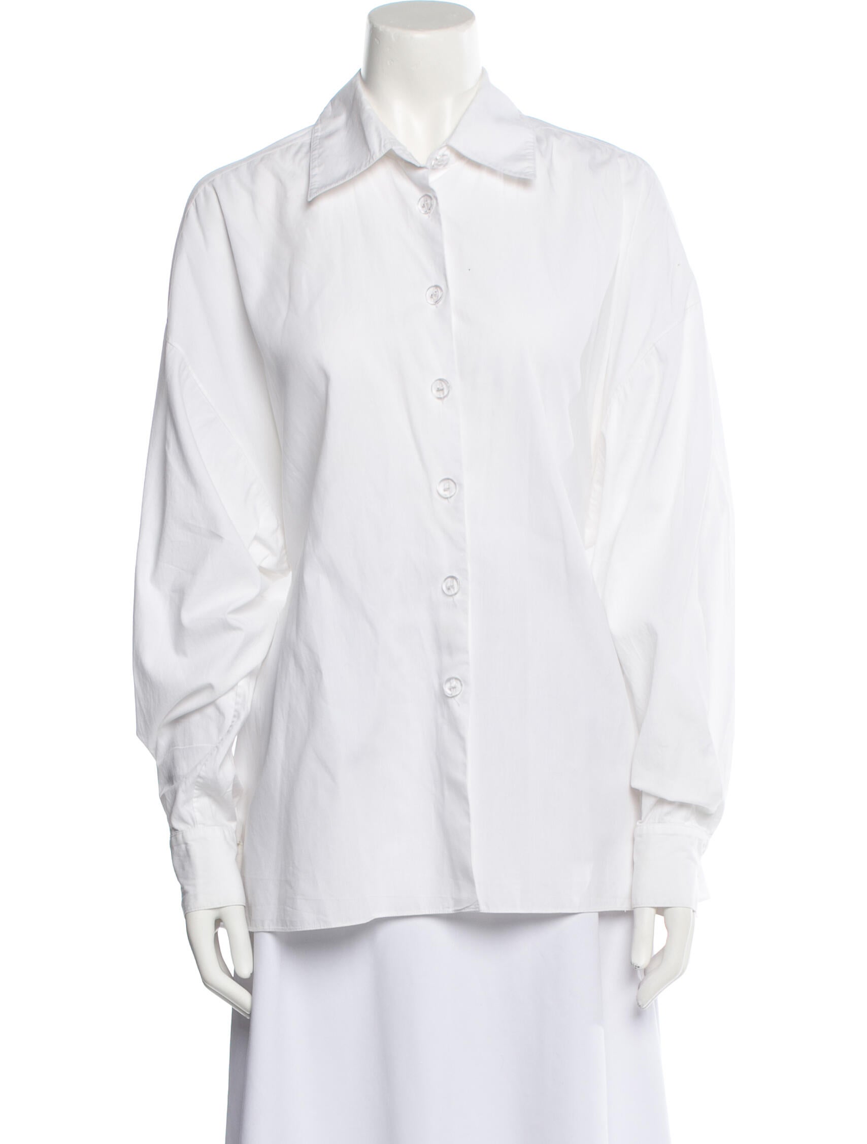 Rosetta Getty Long Sleeve Button-Up Top