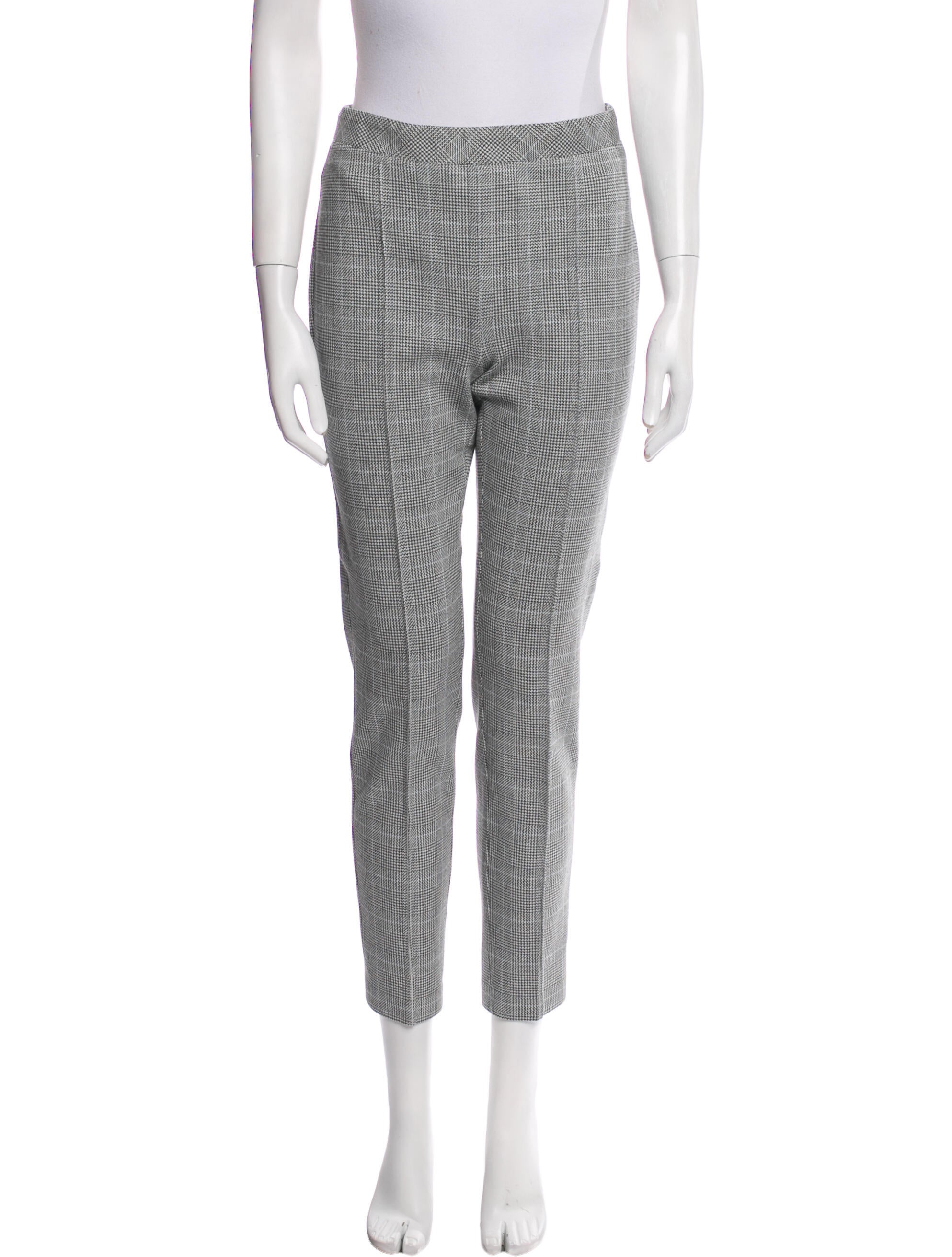 Rosetta Getty Plaid Print Skinny Leg Pants