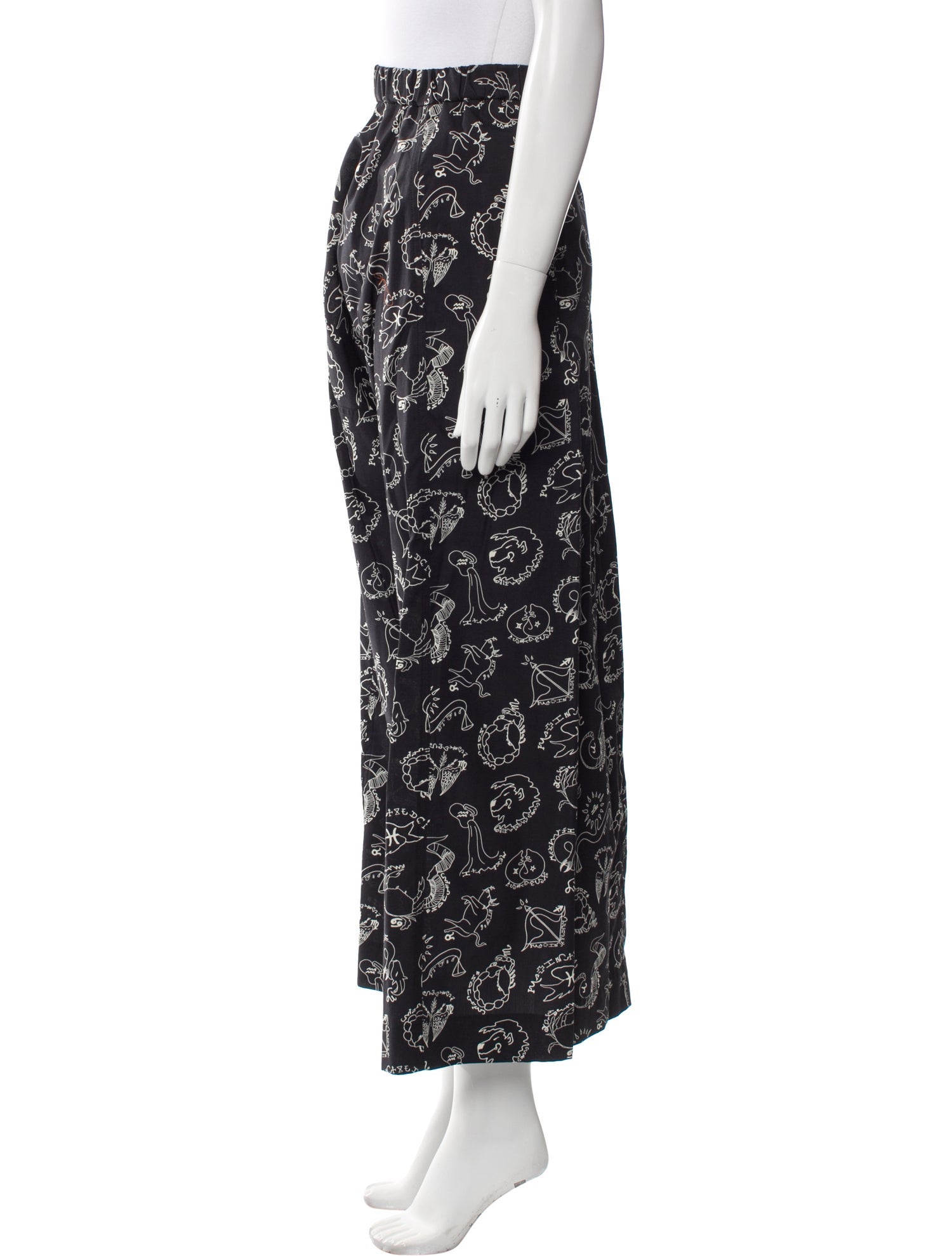 Rosetta Getty Printed Wide Leg Pants