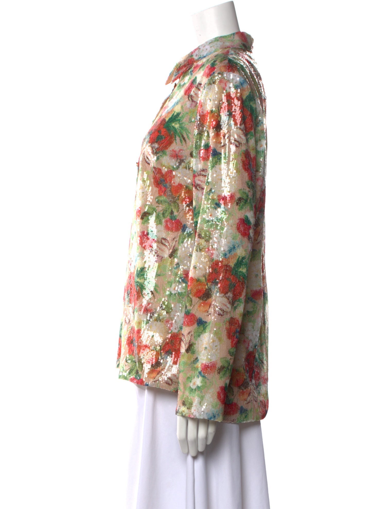 Rosetta Getty Floral Print Mock Neck Blouse w/ Tags