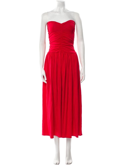 Rosetta Getty Strapless Midi Length Dress