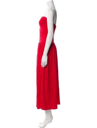 Rosetta Getty Strapless Midi Length Dress