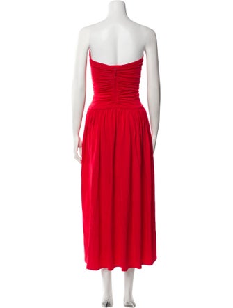 Rosetta Getty Strapless Midi Length Dress