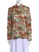 Rosetta Getty Floral Print Long Sleeve Button-Up Top