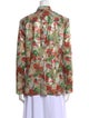 Rosetta Getty Floral Print Long Sleeve Button-Up Top