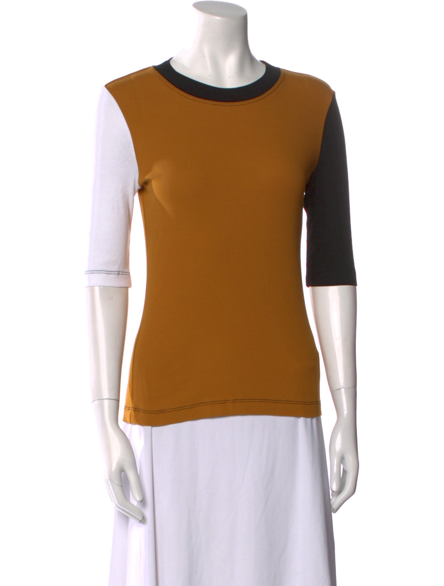 Rosetta Getty Scoop Neck Three-Quarter Sleeve Top w/ Tags