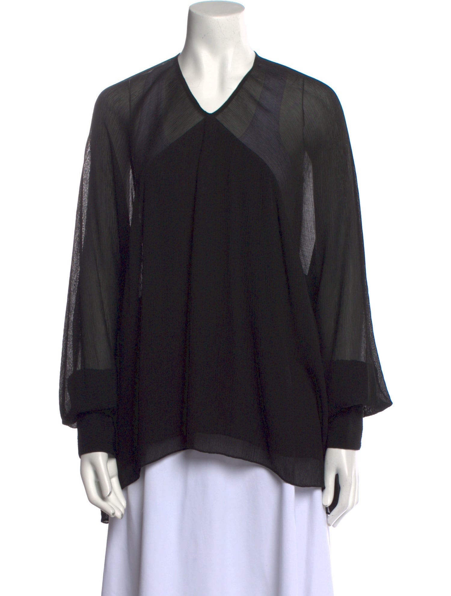 Rosetta Getty Silk V-Neck Blouse