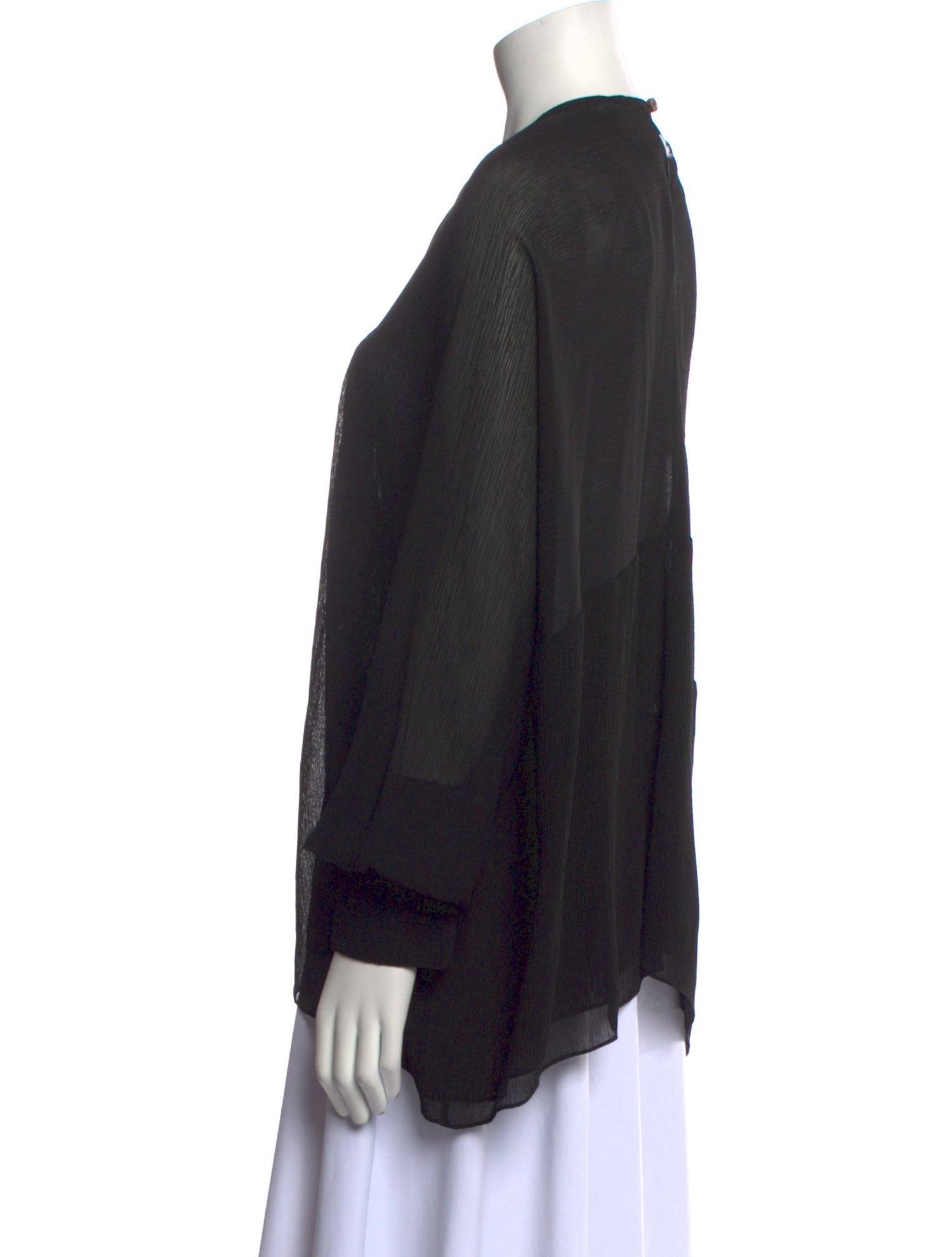 Rosetta Getty Silk V-Neck Blouse