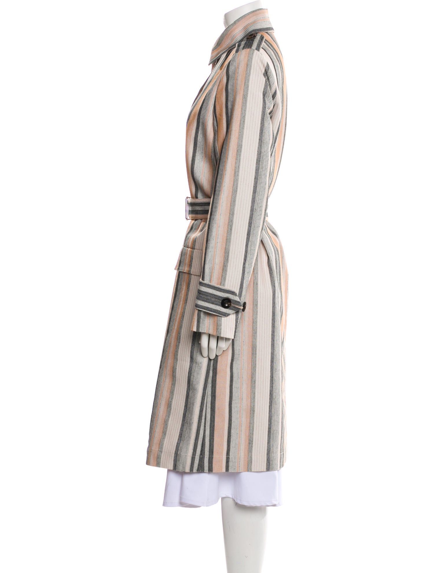 Rosetta Getty Striped Trench Coat w/ Tags