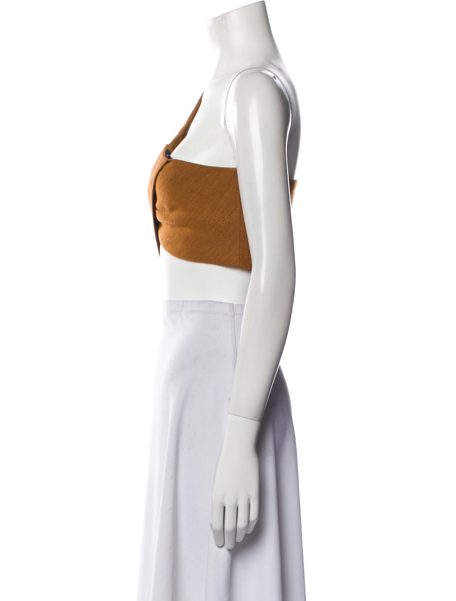 Rosetta Getty One-Shoulder Sleeveless Crop Top