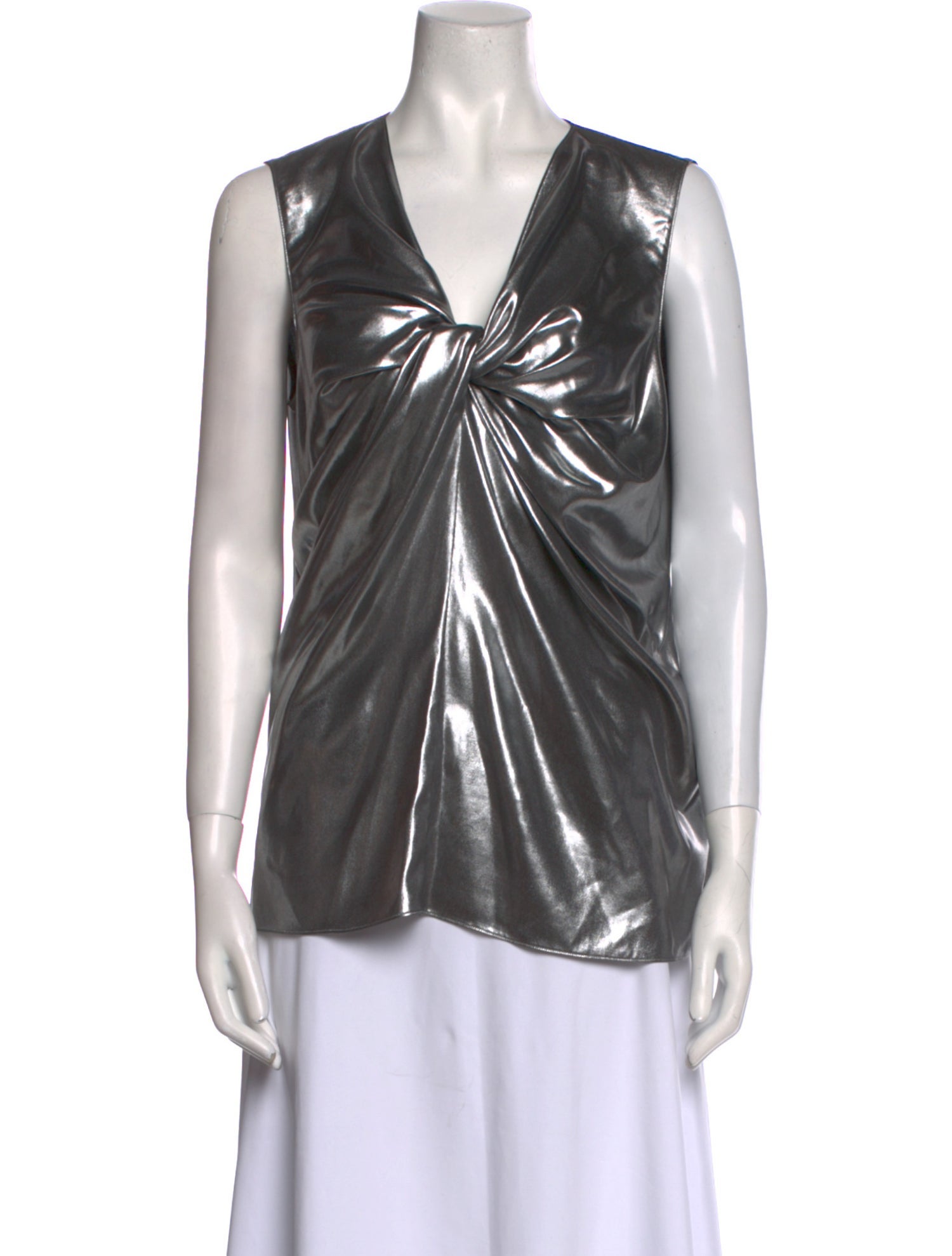 Rosetta Getty V-Neck Sleeveless Blouse