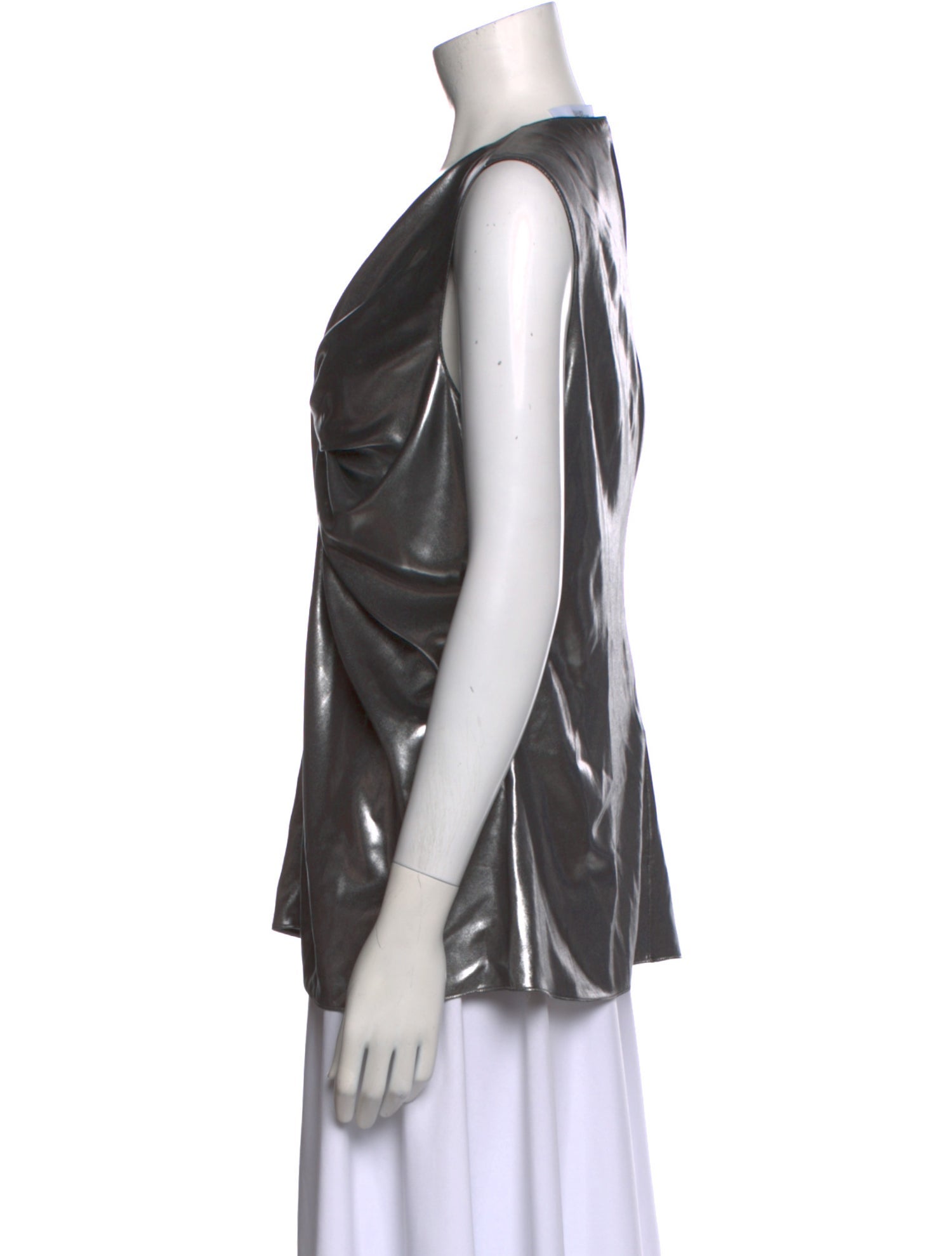 Rosetta Getty V-Neck Sleeveless Blouse