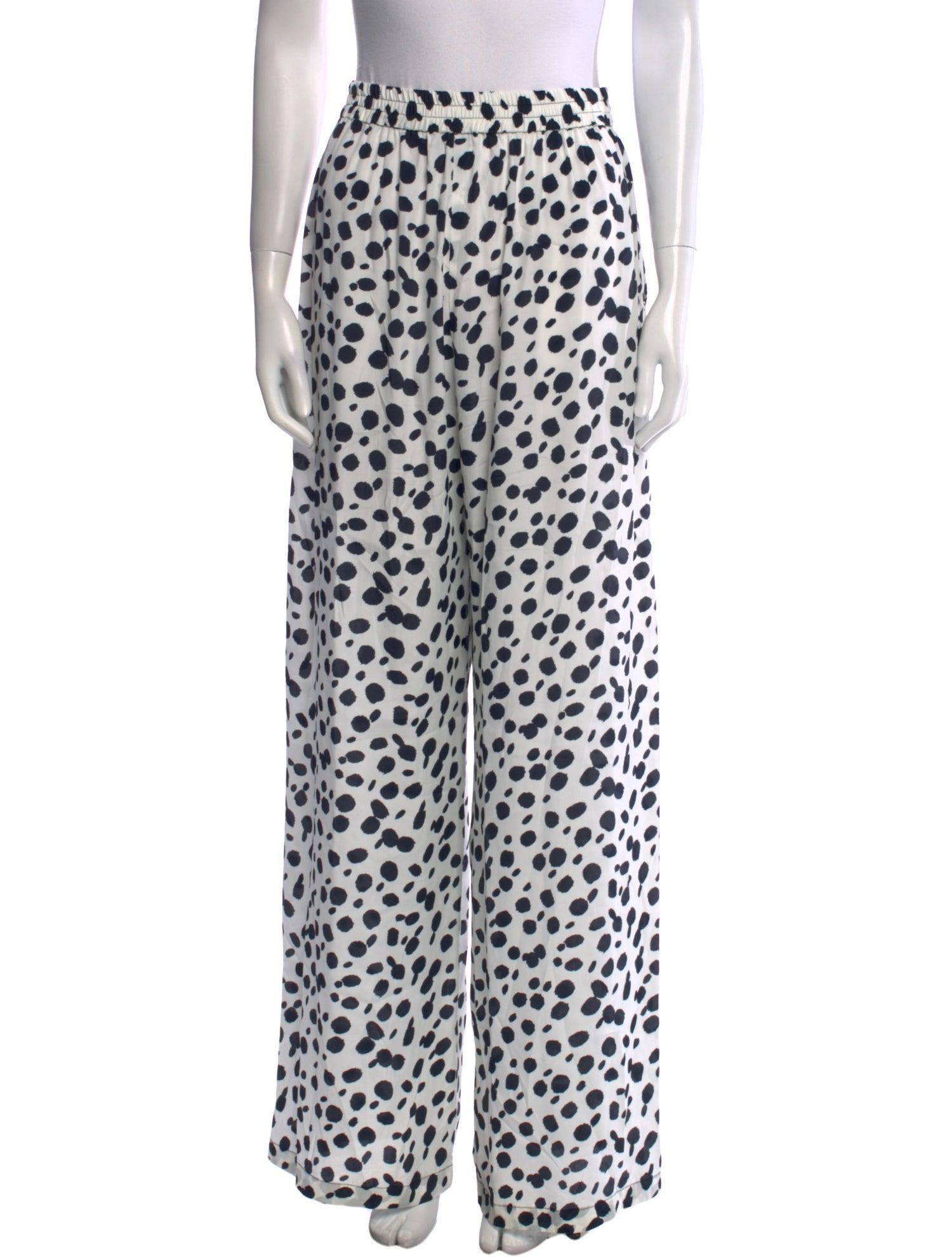 Rosetta Getty Animal Print Wide Leg Pants