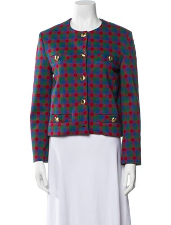 Rosetta Getty Plaid Print Jacket