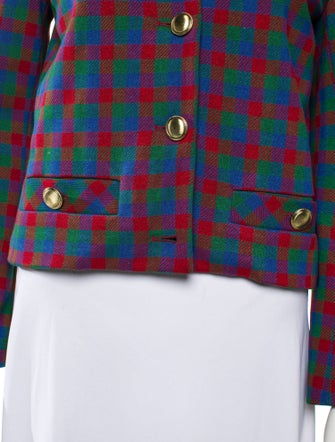 Rosetta Getty Plaid Print Jacket